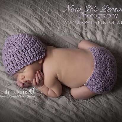 Newborn Hat & Diaper Cover Set Crochet Pattern 142