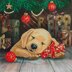 Crystal Art Sleepy Puppy, 18x18cm Card Diamond Painting Kit