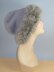 Faux Fun Fur Trim Slouch Hat