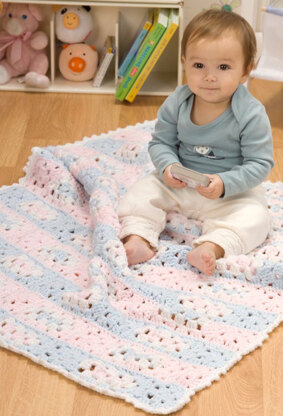 Grandma’s Favorite Baby Blanket in Red Heart Soft Baby Solids - LW2537 - Downloadable PDF