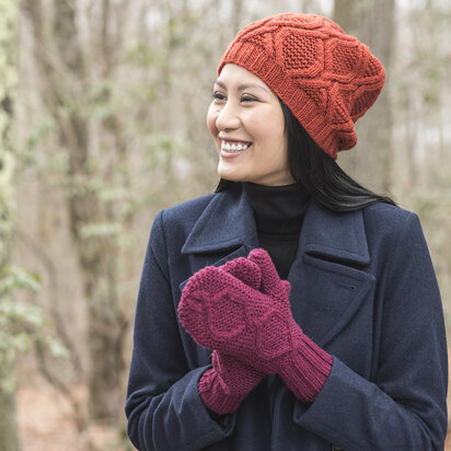 Alpine Twist Hat & Mittens in Berroco Ultra Wool - Portfolio4 - Downloadable PDF