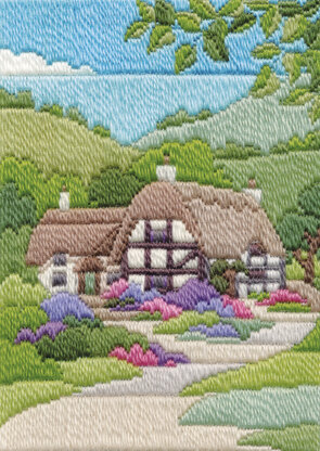 Derwentwater Designs Cottages Summer Long Stitch Kit - 17 x 24cm