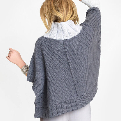 Two Harbors Poncho in Blue Sky Fibers - 20156 - Downloadable PDF