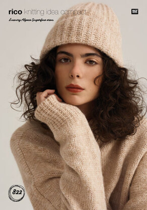 Sweater and Hat in Rico Luxury Alpaca Superfine Aran - 822 - Downloadable PDF