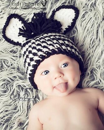 Baby Zebra Hat Crochet Pattern 158