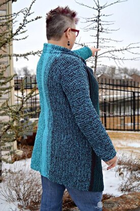 Vertical Row Blanket Cardigan