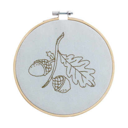 Cotton Clara Acorn Embroidery Kit - 16cm