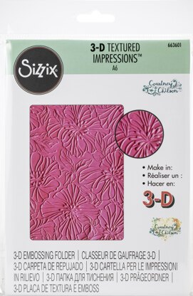 Sizzix 3D Impresslits Embossing Folder By Courtney Chilson - Azaleas