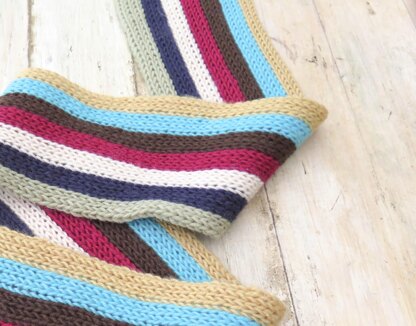 Vertical Stripe Scarves "The End of the Rainbow"