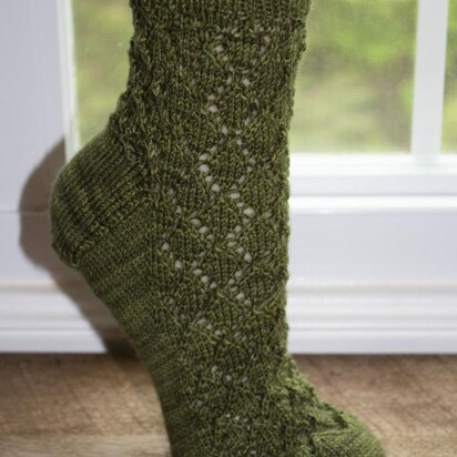 Lace Argyle Socks - knitting pattern