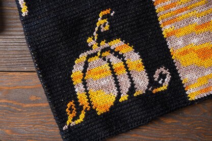 Cotton crochet shopper bag set "Hello autumn"