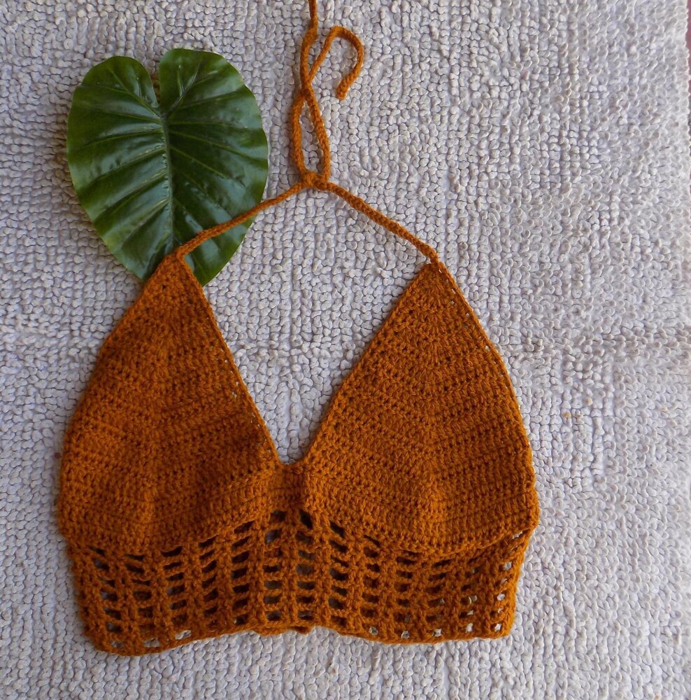 Simple crochet bralette