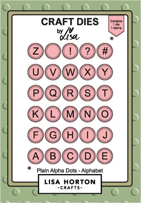 Lisa Horton Plain Alphadots - Alphabet Die