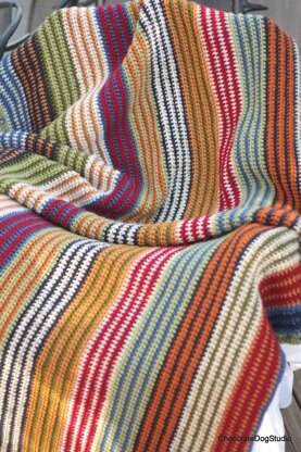 Easy Striped Afghan