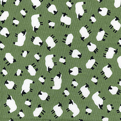 Rose & Hubble Cotton Poplin Printed - Sheep Sage