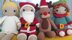 Christmas crochet dolls angel elf rudolph santa claus