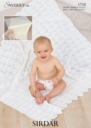 Blanket and Shawl in Sirdar Snuggly DK - 1710 - Downloadable PDF