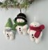 Knit Snowman Christmas Ornaments Pattern