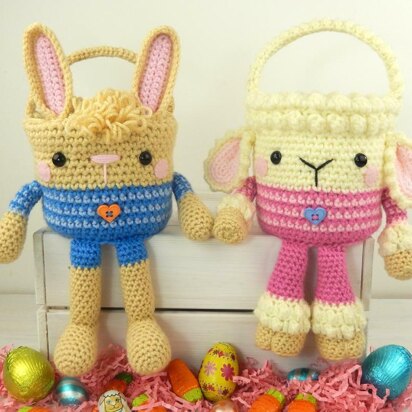 Rabbit and Lamb Easter Baskets