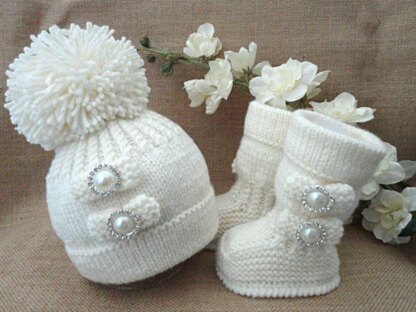 Pattern Knitting Sweet Baby Set Baby Girl