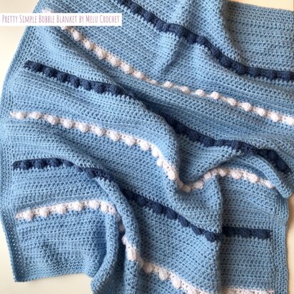 Pretty Simple Bobble Blanket pattern by Melu Crochet
