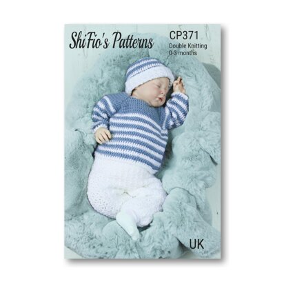 Crochet pattern baby jumer/sweater, trousers and hat #371