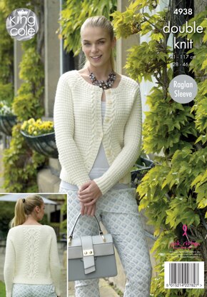 Sweater & Cardigan in King Cole Luxury Merino DK - 4938 - Leaflet
