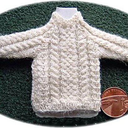 1:12th scale Aran sweater 8