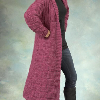 Woman’s Coat in Plymouth Yarn De Aire - 2368 - Downloadable PDF