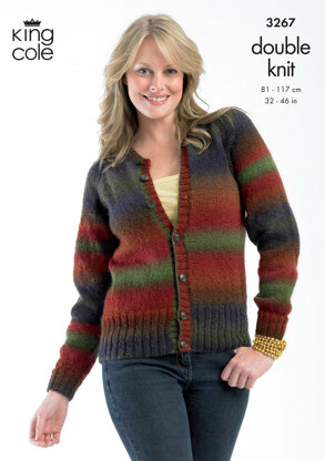 Sweater and Cardigan in King Cole Riot DK - 3267