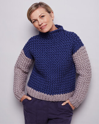 Tala Jumper - Knitting Pattern For Women in MillaMia Naturally Soft Super Chunky by MillaMia