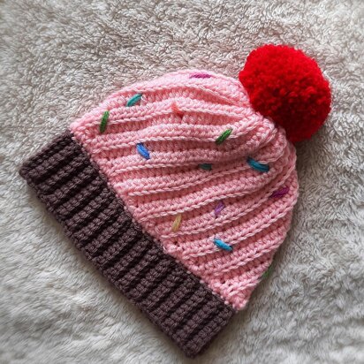 Sweet treats cupcake beanie ALL sizes