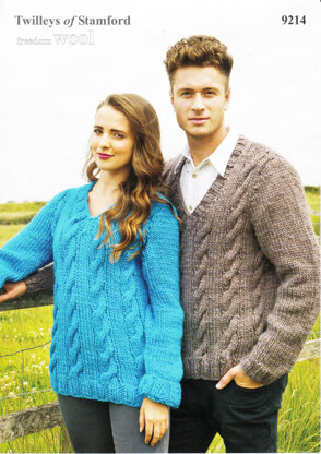 Cabled Front Sweater in Twilleys Freedom Wool