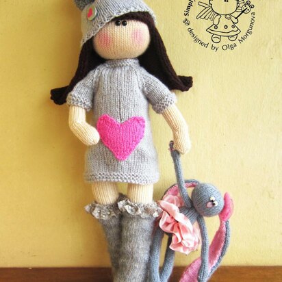 Irishka doll knitted flat
