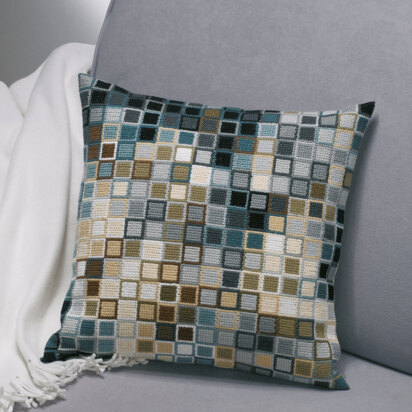 Permin Pixel Roses Cushion Cross Stitch Kit - 38x38cm