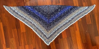 Shades of Blue Shawl