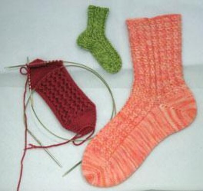 Mix-and-Match Rib Toe-Up Socks