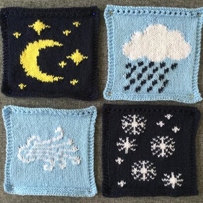 More Weather Symbols Blanket Squares