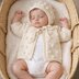 Baby Bobble Cardigan and Bonnet Set in Aran knit