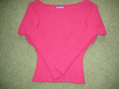 RIBBED SWEATER HOT PINK