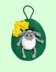 Easter egg shaped wreath with sheep