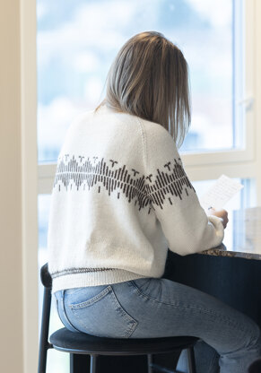 Cheer Sweater in Viking Of Norway Alpaca Storm - UK-2306-3 - Downloadable PDF