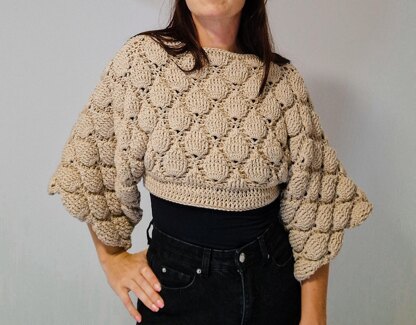 Figs Crochet Oversized Crop Sweater