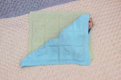 Baby Boat Blanket Knitting Pattern #616