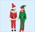 Barbie doll Elf and Santa outfits