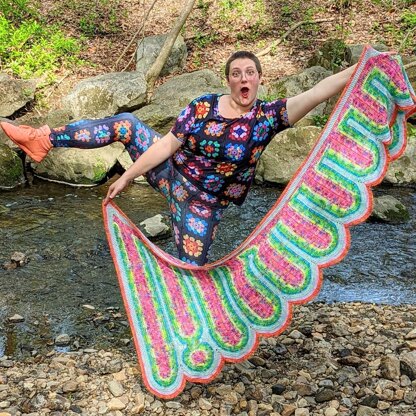 Cosmic Drip Shawl