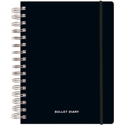Rico Bullet Journal Black 16 x 21cm Spiral Bound 196 pages