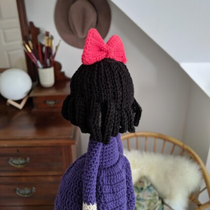 Little witch girl, crochet doll