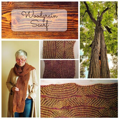 Brioche Woodgrain scarf