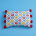 "Fizzy Flower Cushion" - Free Cushion Knitting Pattern For Home in Paintbox Yarns Simply Chunky by Paintbox Yarns